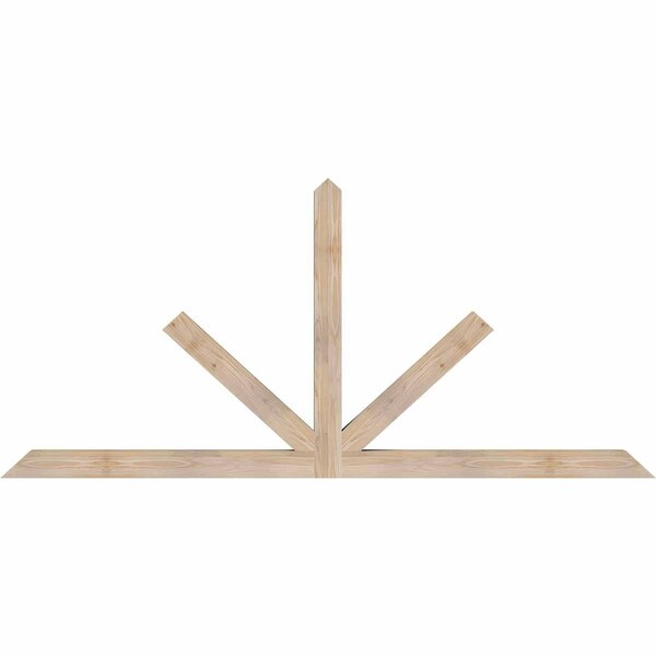 Ekena Millwork Saratoga Smooth Timber Gable Bracket, Douglas Fir, 84"W x 38"H x 3 1/2"D x 3 1/2"F, 11/12 Pitch GBW084X38X0404SAR00SDF - main